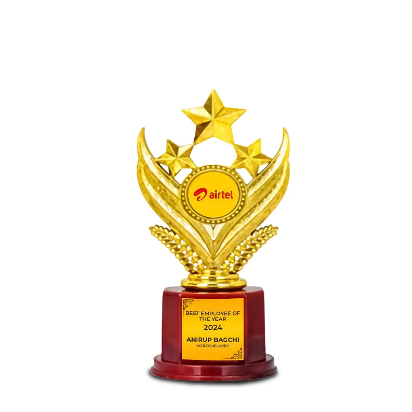 Prestigious Golden 3-Star Triumph Trophy